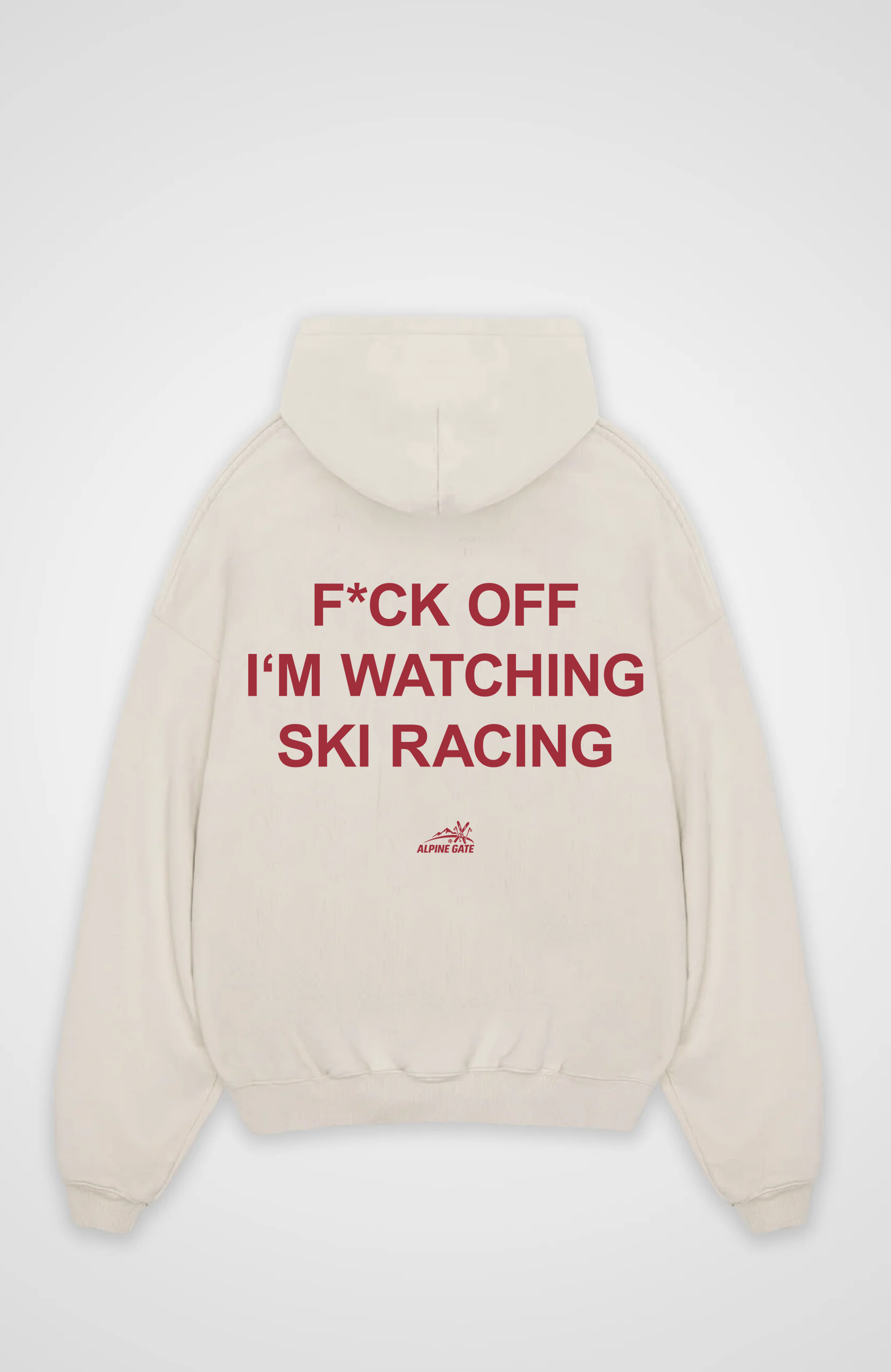 F*CK OFF I'M WATCHING SKI RACING Oversized Hoodie