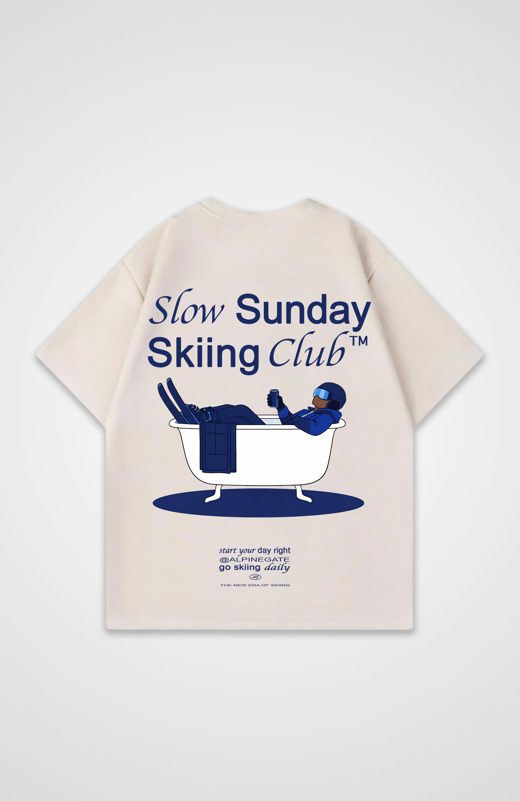 Slow Sunday Skiing Club Oversized Shirt