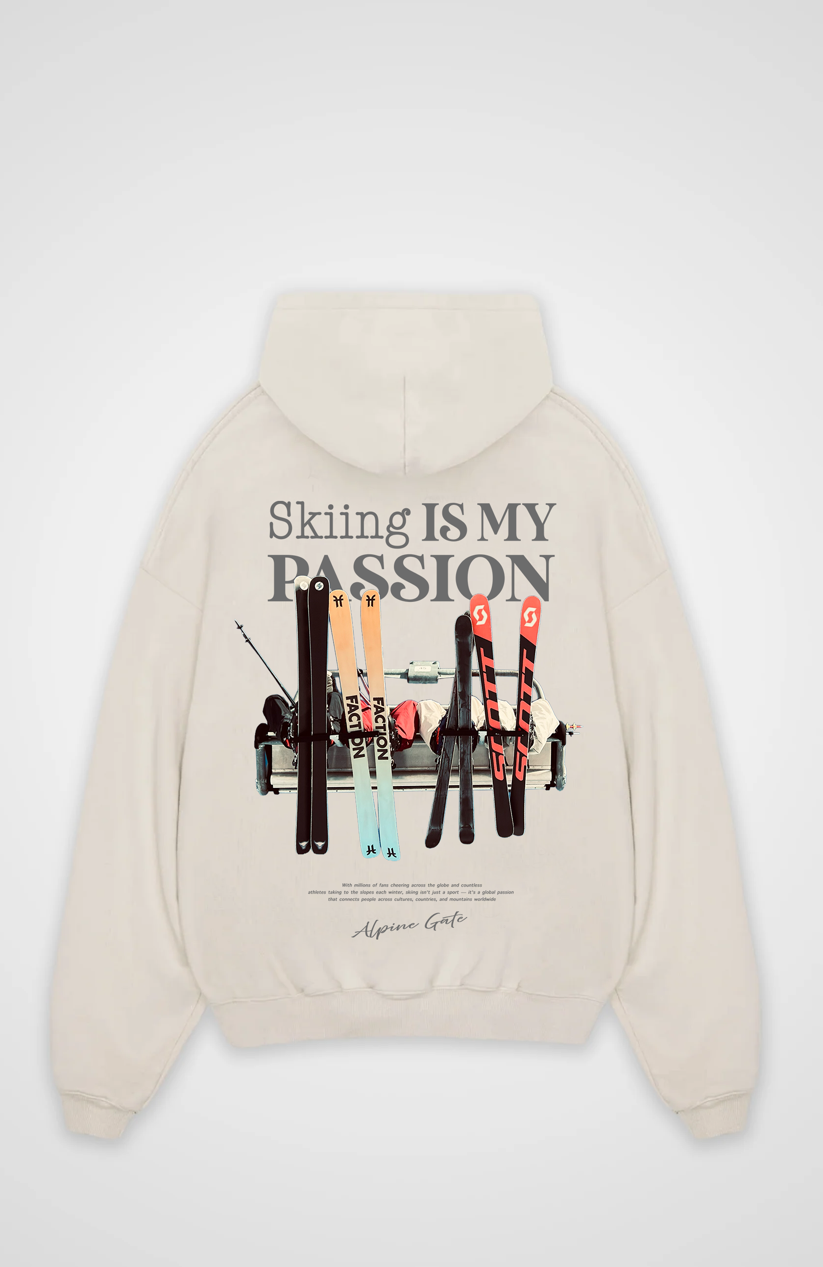 Skiing is my Passion Oversized Hoodie