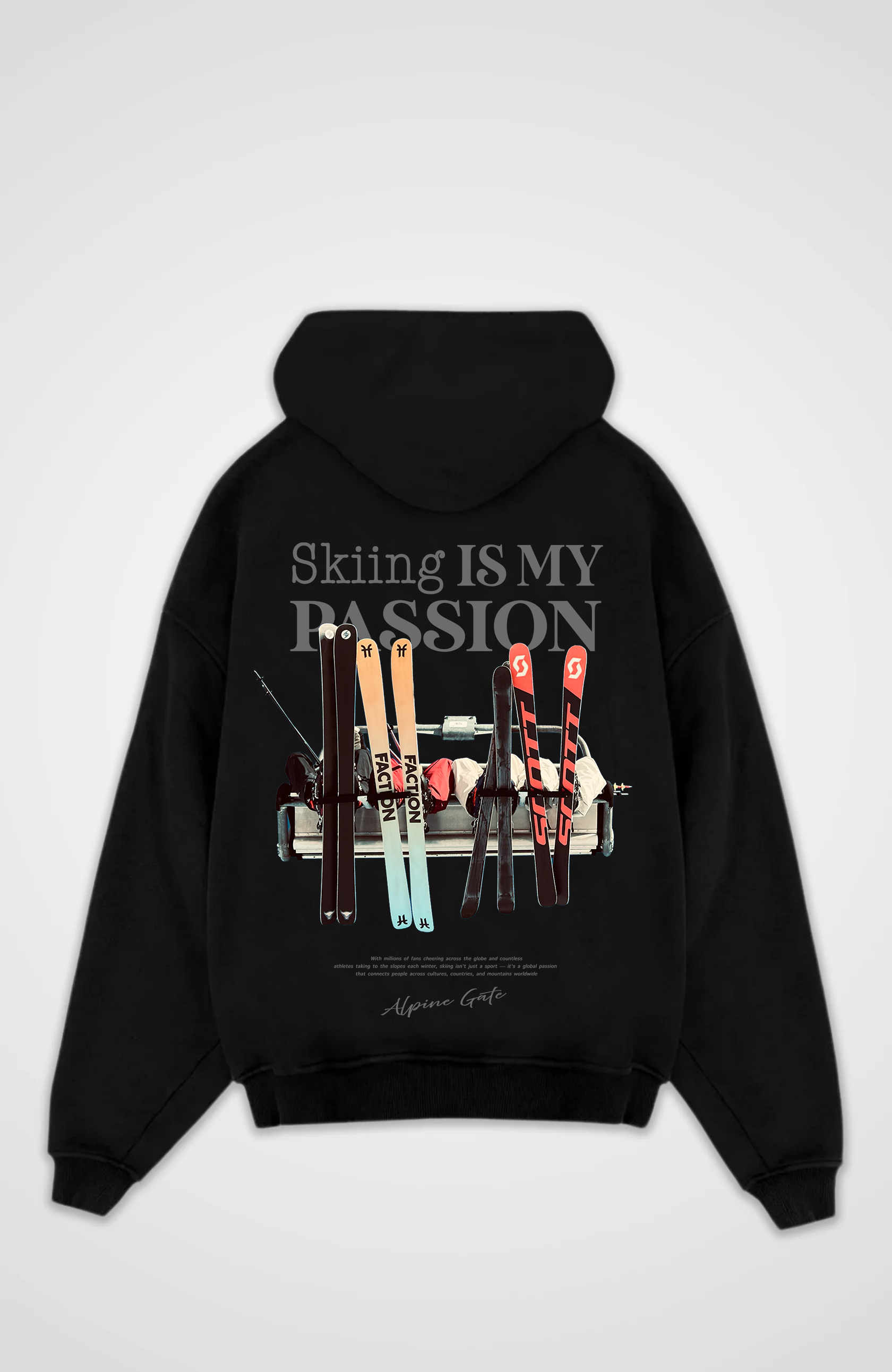 Skiing is my Passion Oversized Hoodie