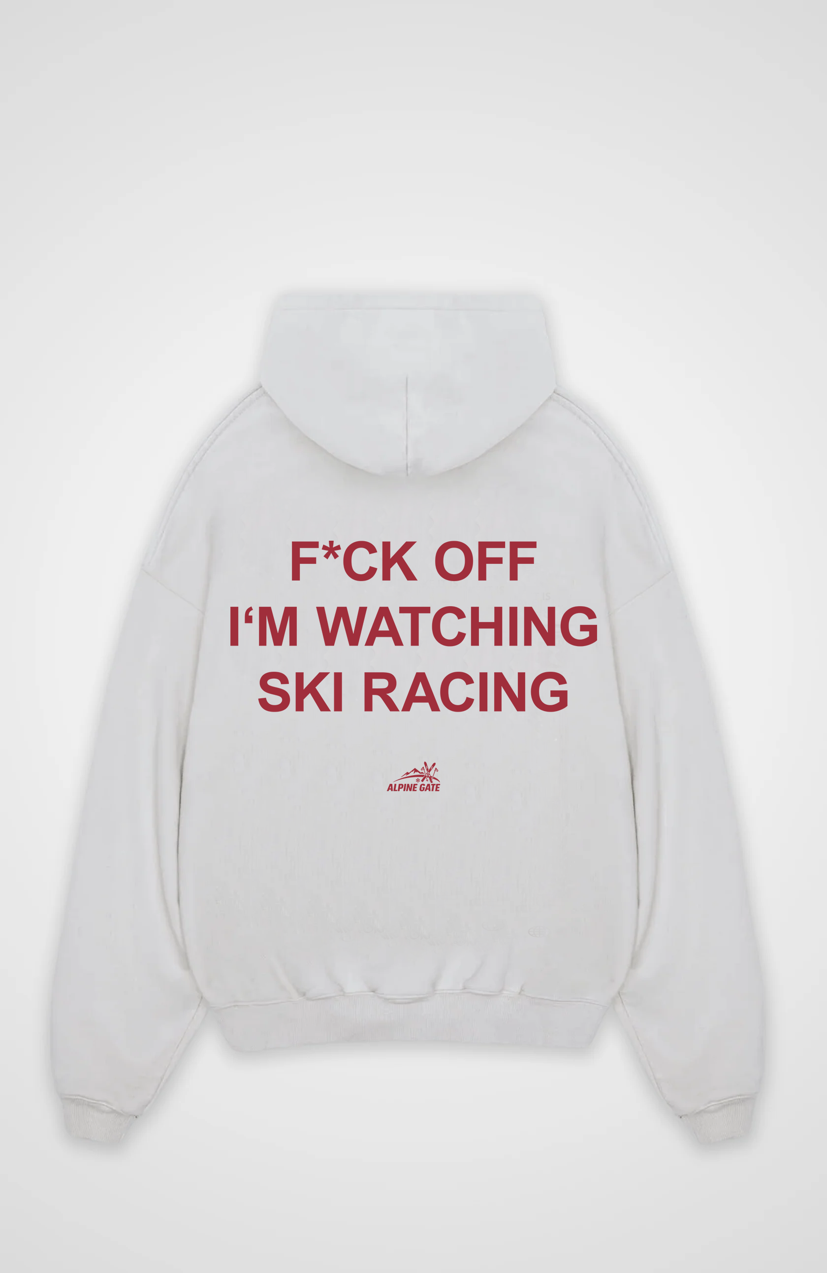 F*CK OFF I'M WATCHING SKI RACING Oversized Hoodie