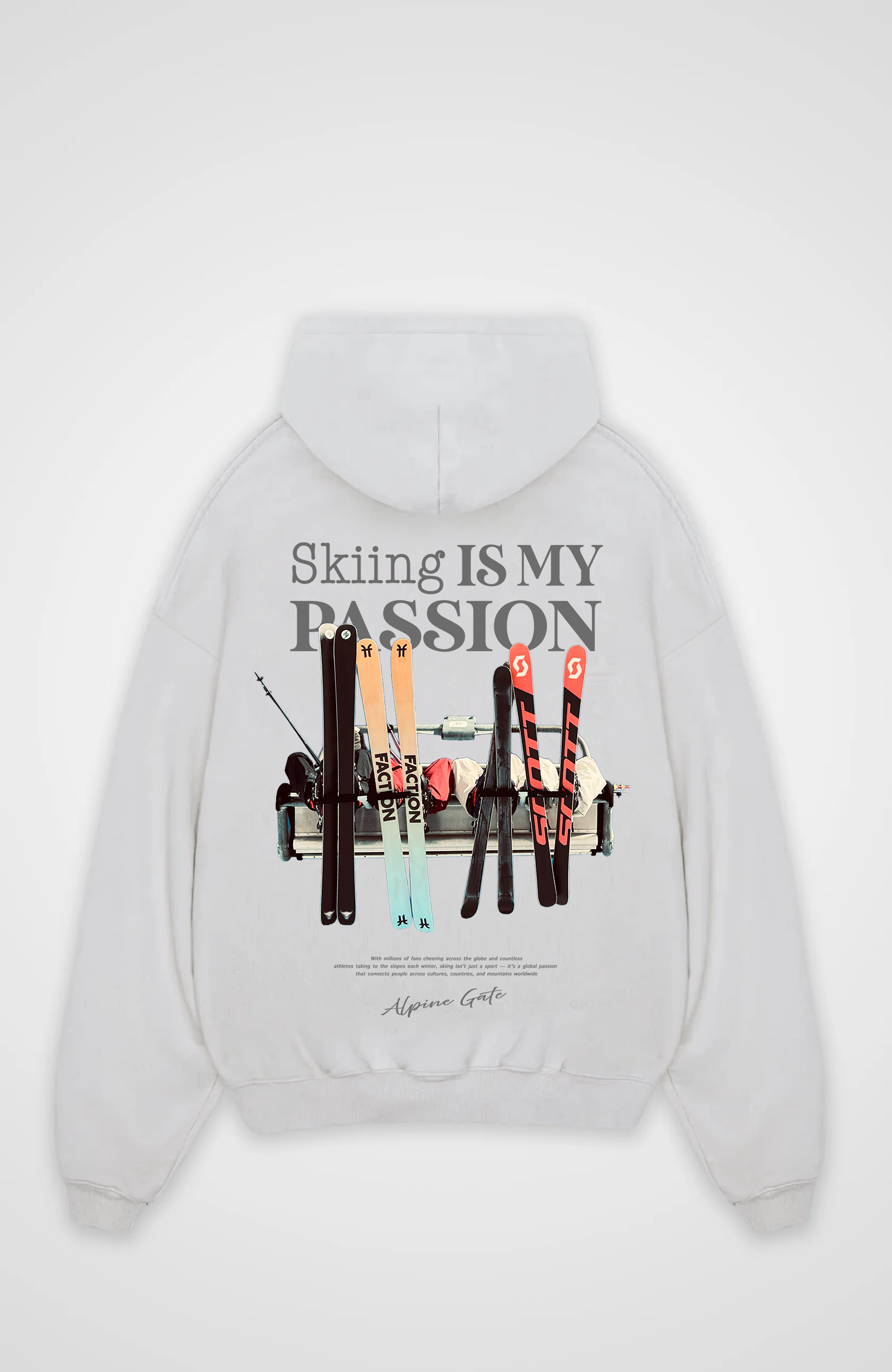 Skiing is my Passion Oversized Hoodie